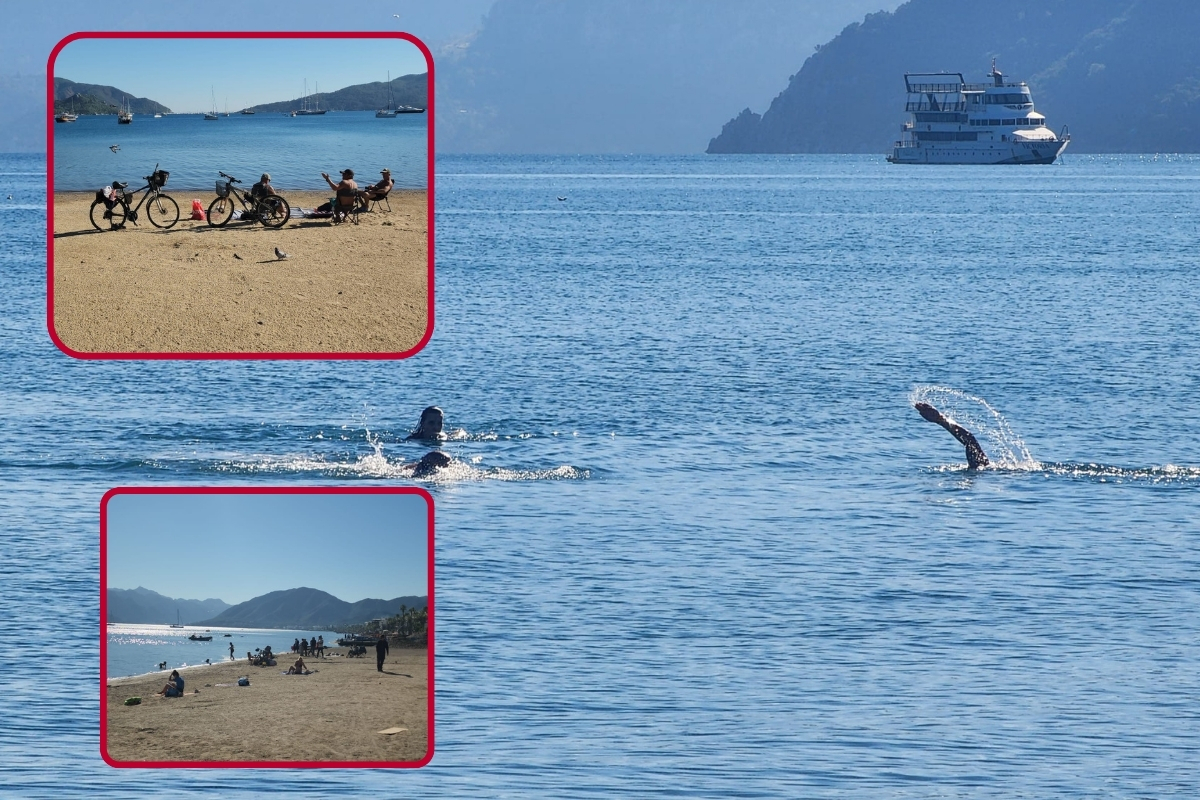 Türkiye’nin büyük bölümü kara teslimken Marmaris’te yazdan kalma günler termometreler yeniden 20 dereceyi gördü